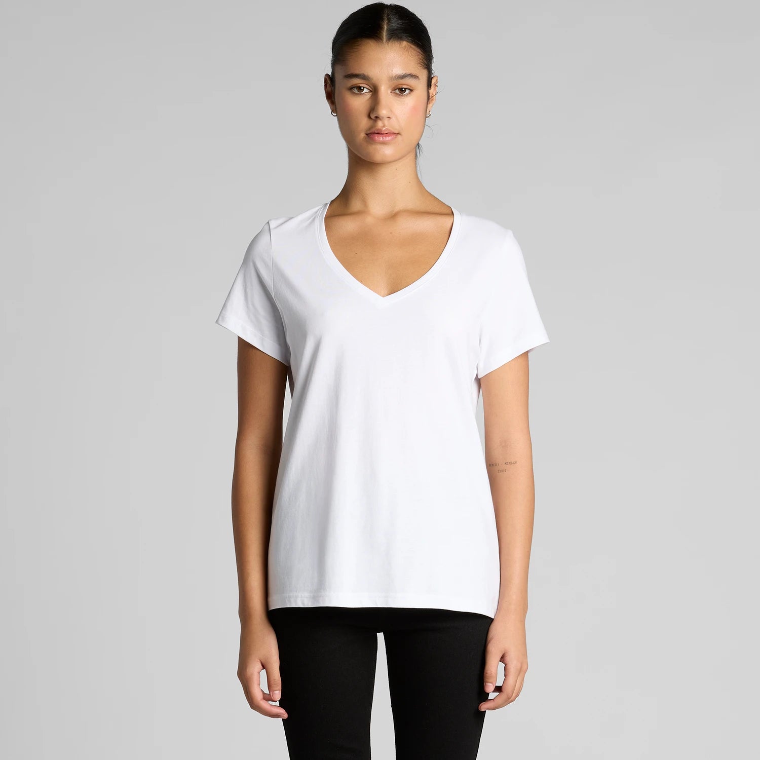 AS COLOUR W Maple V-neck T-paita