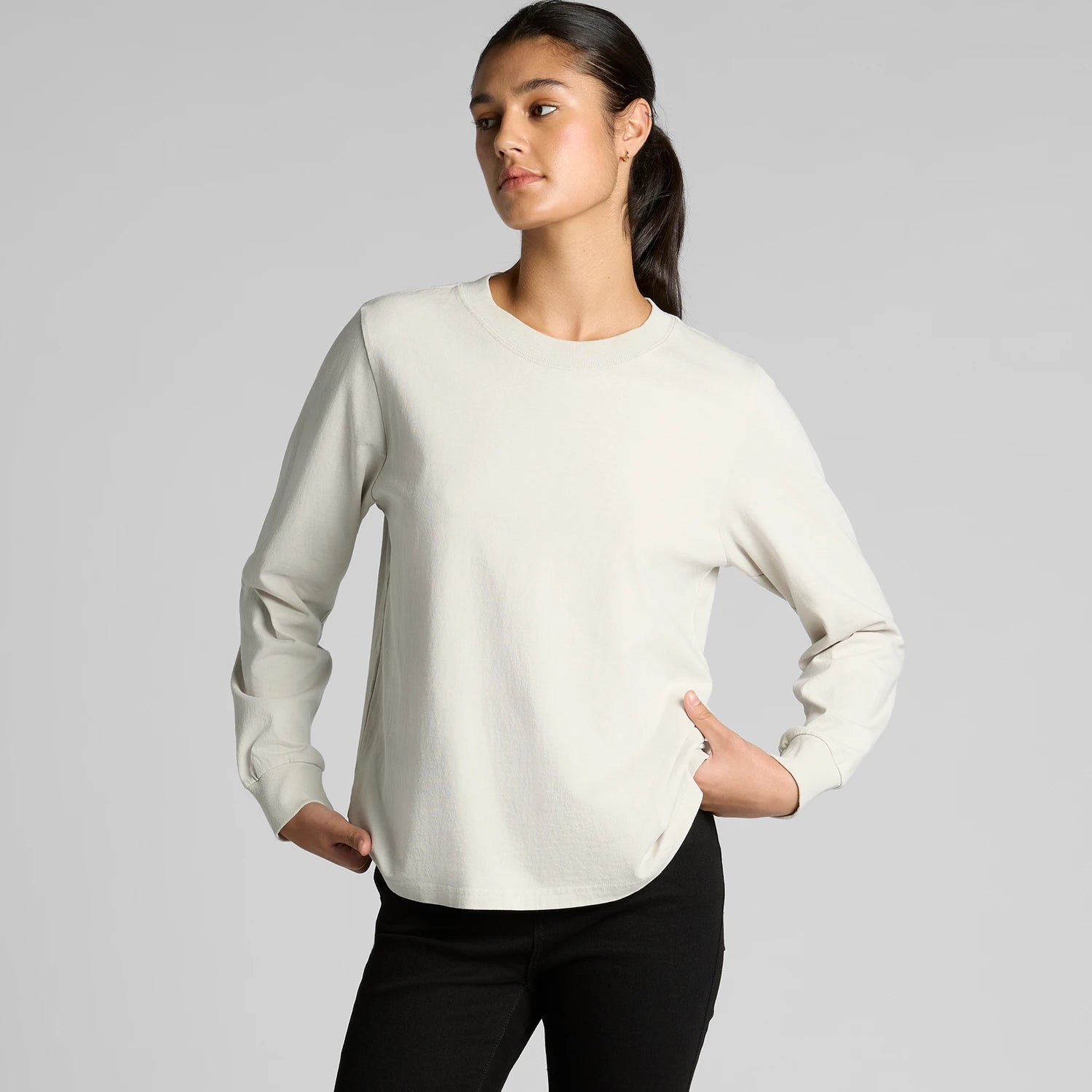 AS COLOUR W Heavy Faded L/S T-paita
