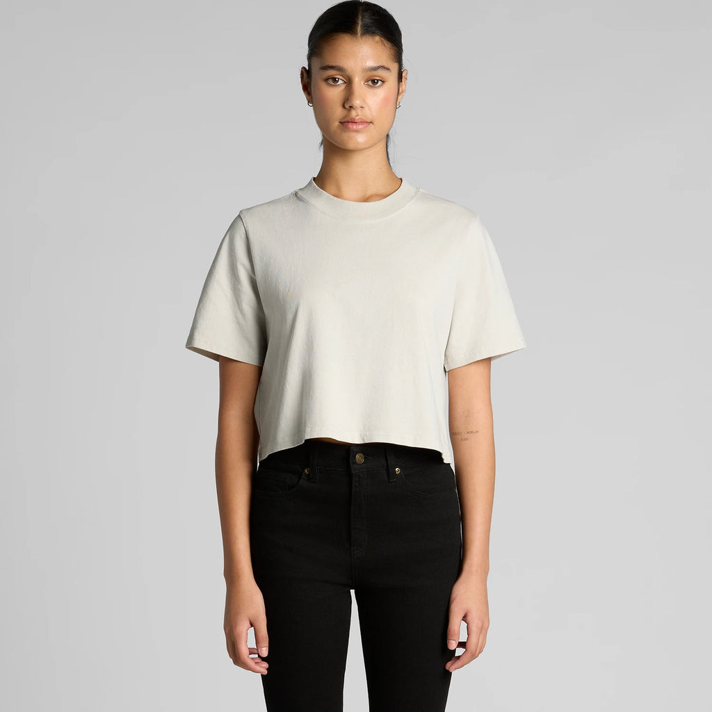 AS COLOUR W Heavy Faded Crop T-paita