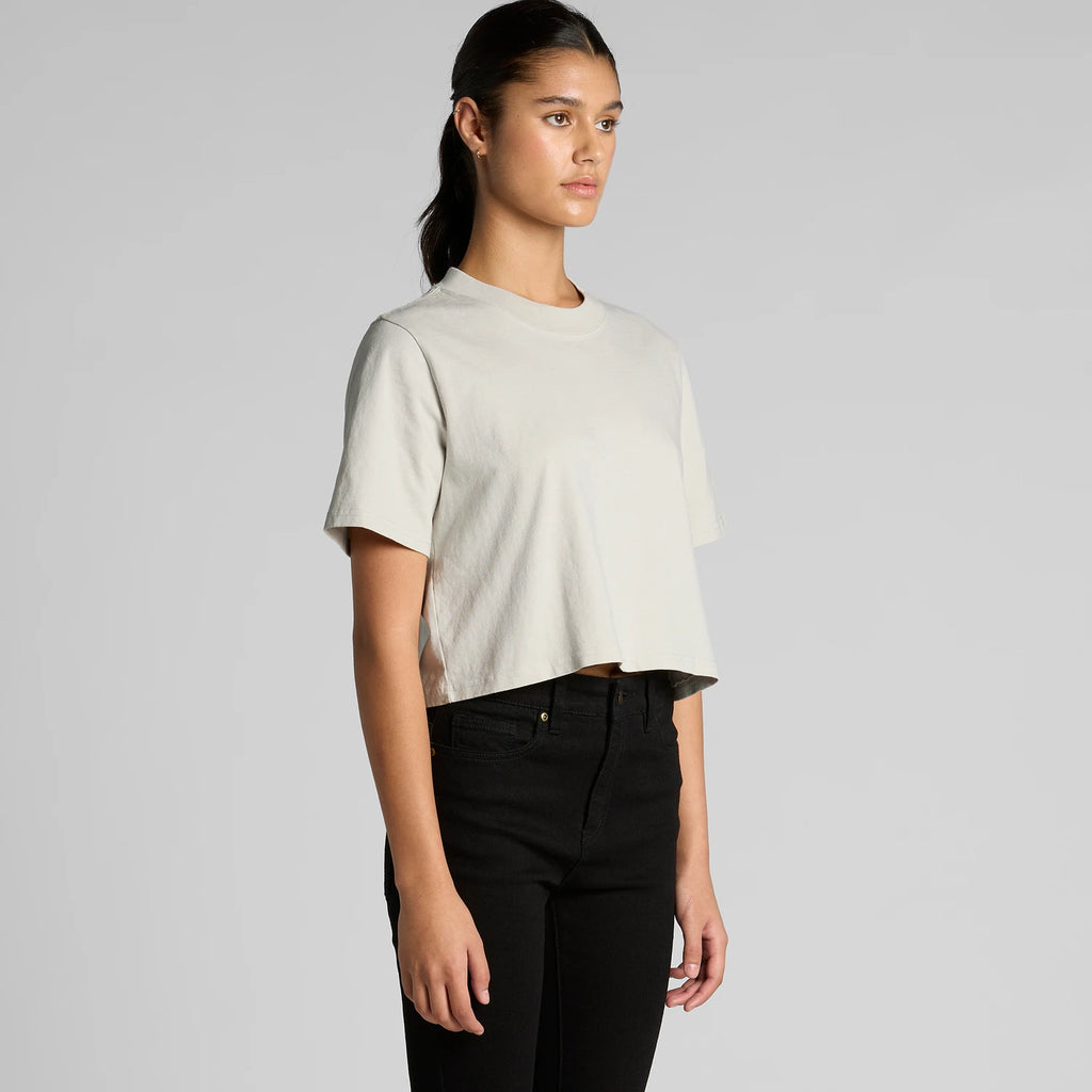 AS COLOUR W Heavy Faded Crop T-paita