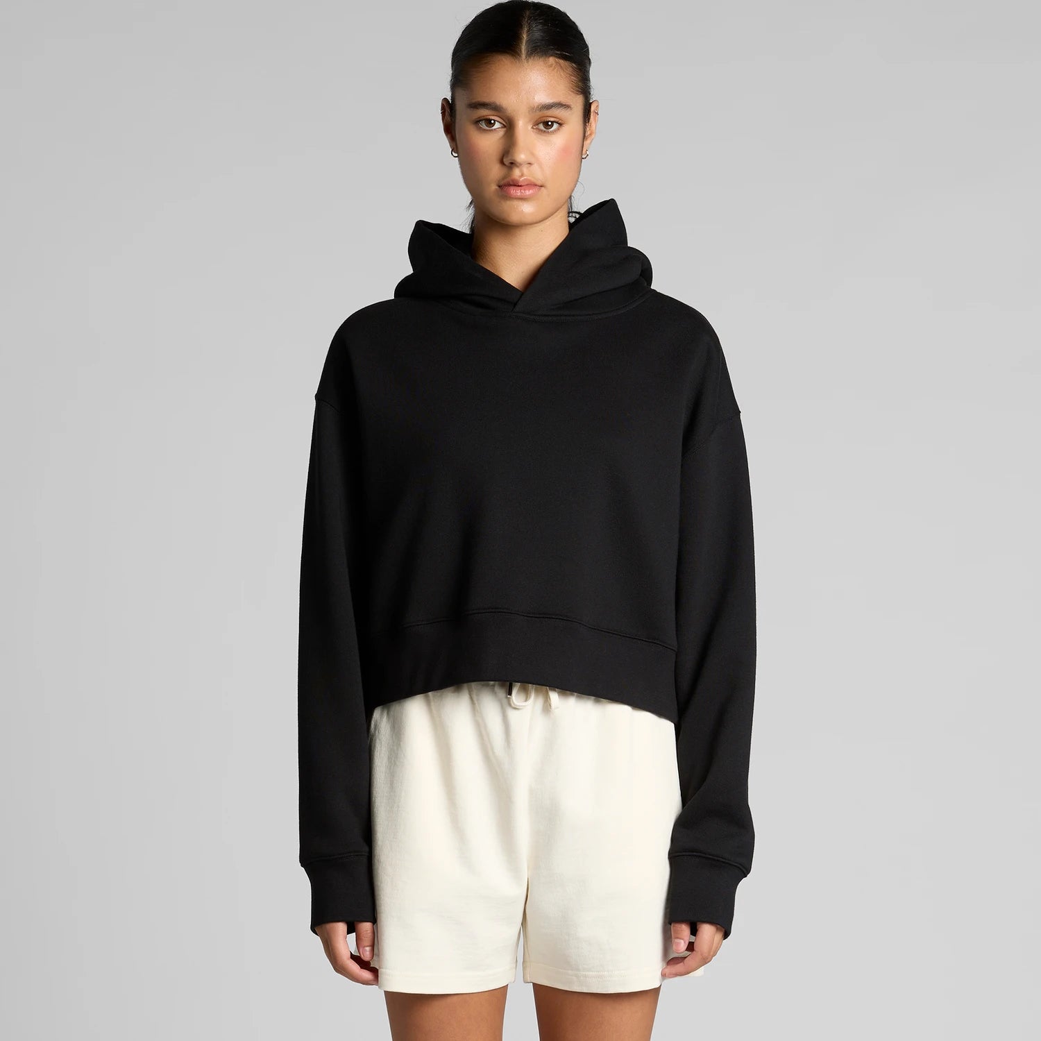 AS COLOUR W Relax Crop Hoodie