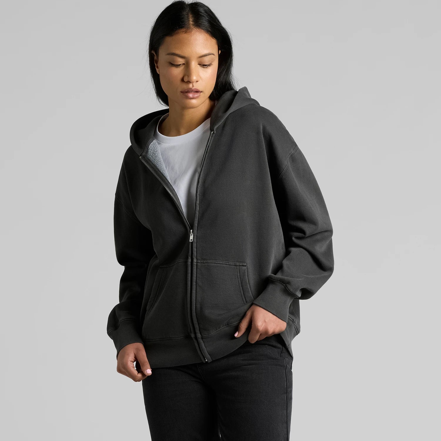 AS COLOUR W Relax Faded Zip Hoodie