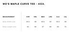 AS COLOUR W Maple Curve T-paita