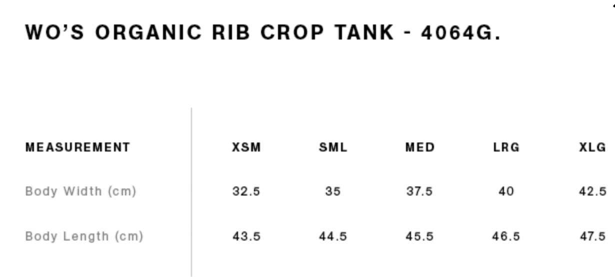 AS COLOUR W Organic Rib Crob Tank