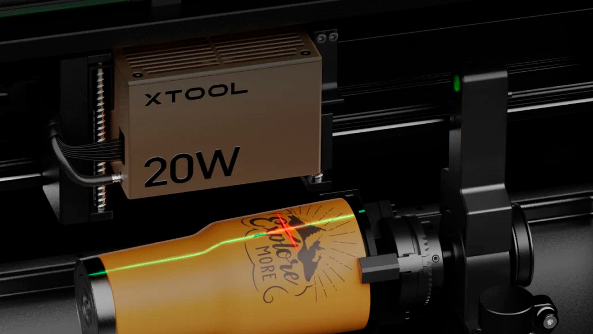 Termosmukin kaiverrusta laser kaivertimella.