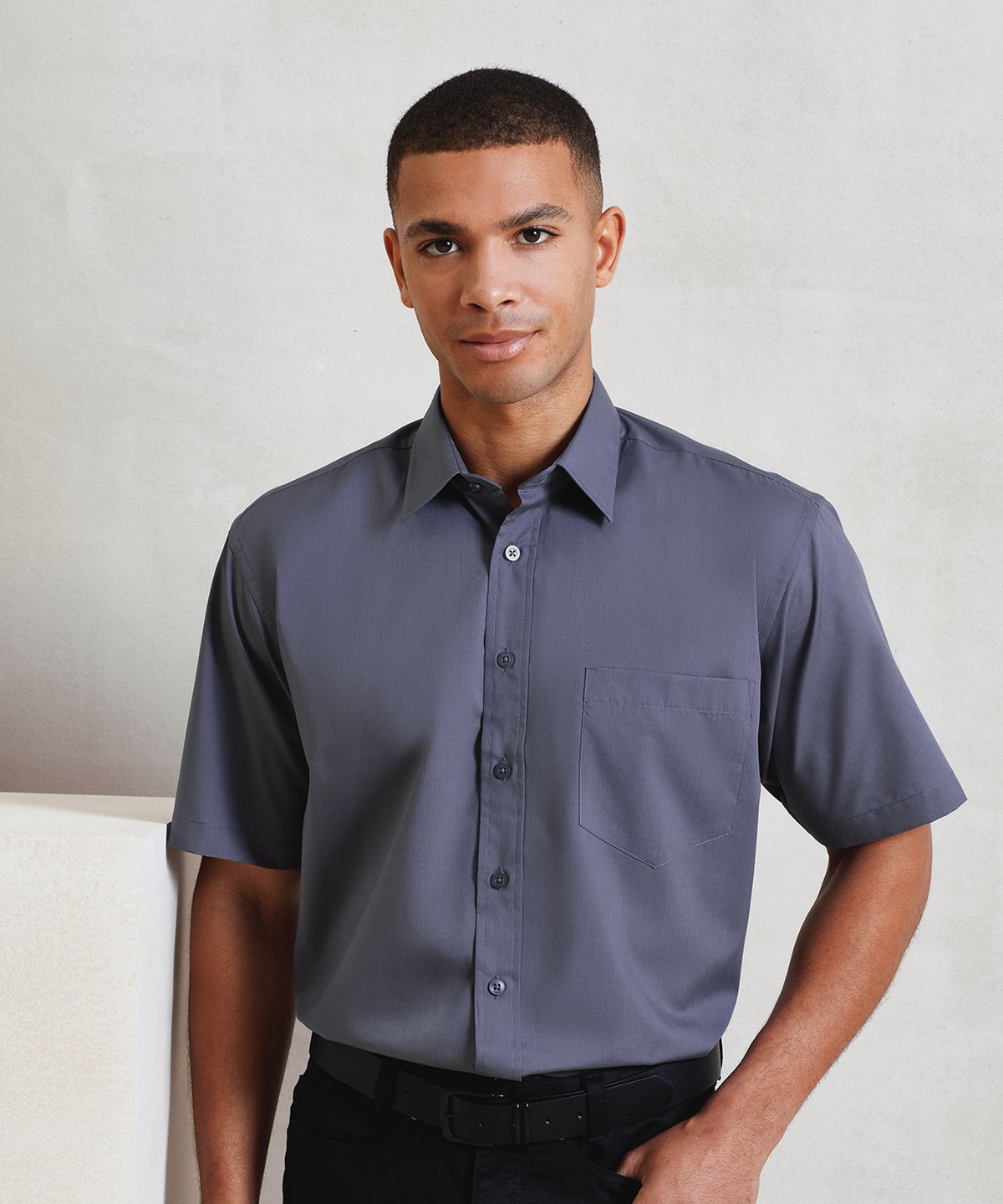 PROMOBEE Miesten Poplin SS kauluspaita alk 18,20€ alv 0%