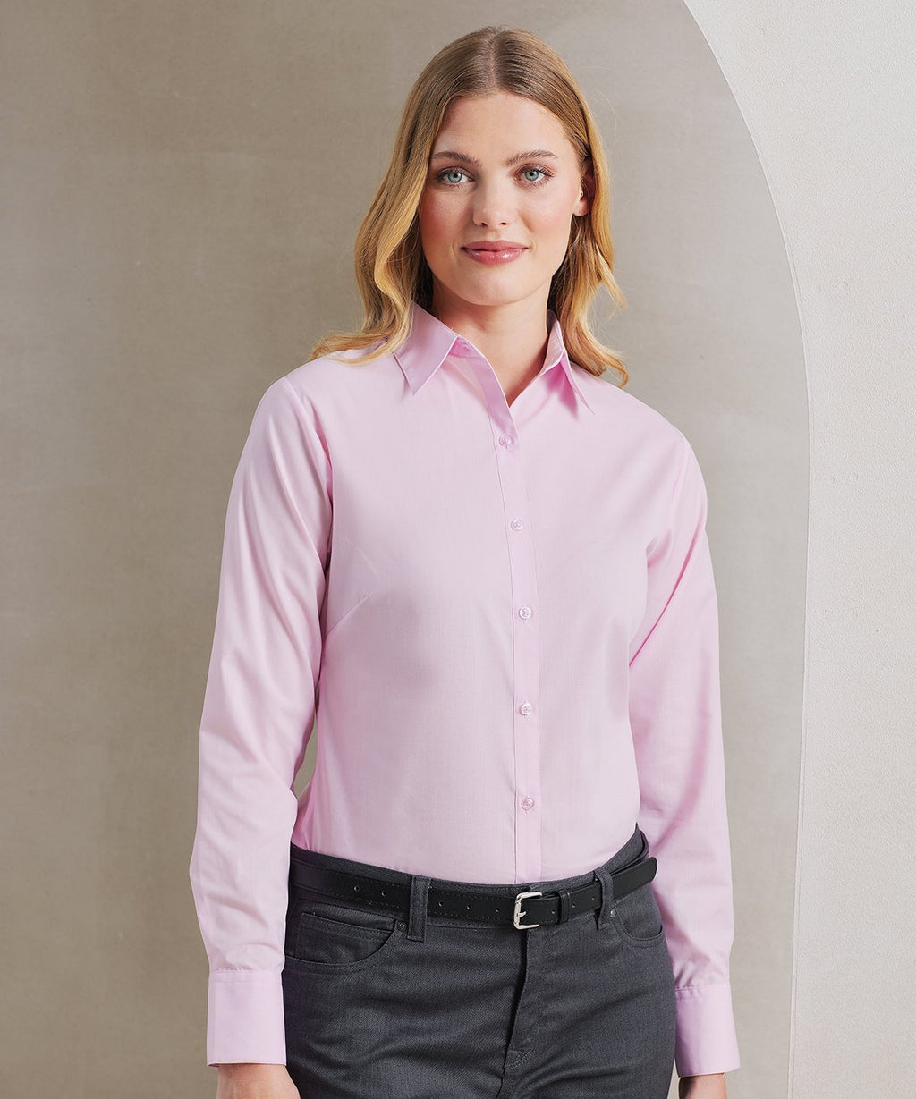 PROMOBEE Naisten Poplin LS kauluspaita alk 18,90€ alv 0%